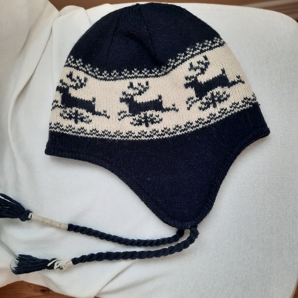 Cute wool toque with ear covering